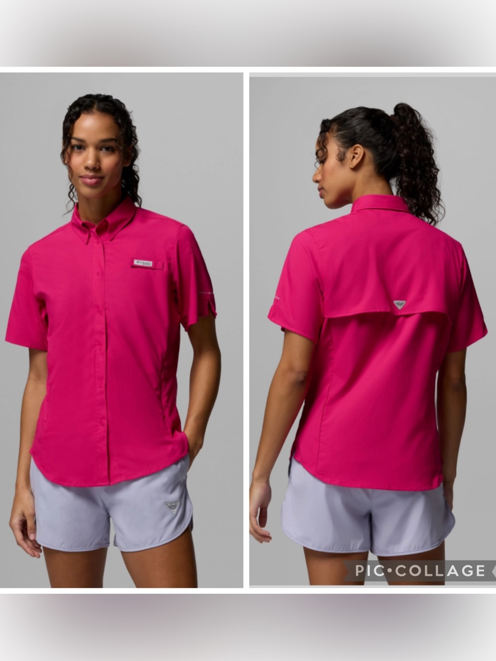 COLUMBIA / Women's PFG Tamiami II Short Sleeve Shirt Size XL Omni Shade Fishing